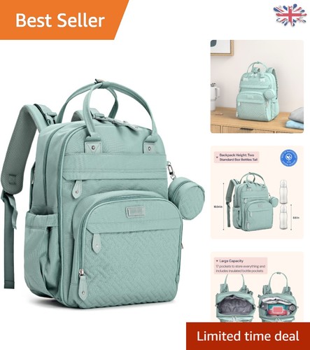 Sage green baby changing - sage, bag